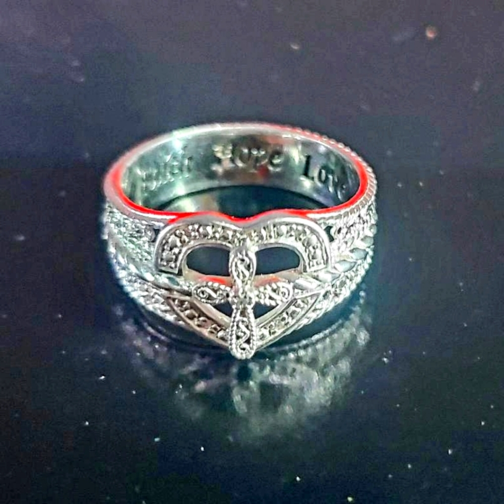 Diamond & sterling ring